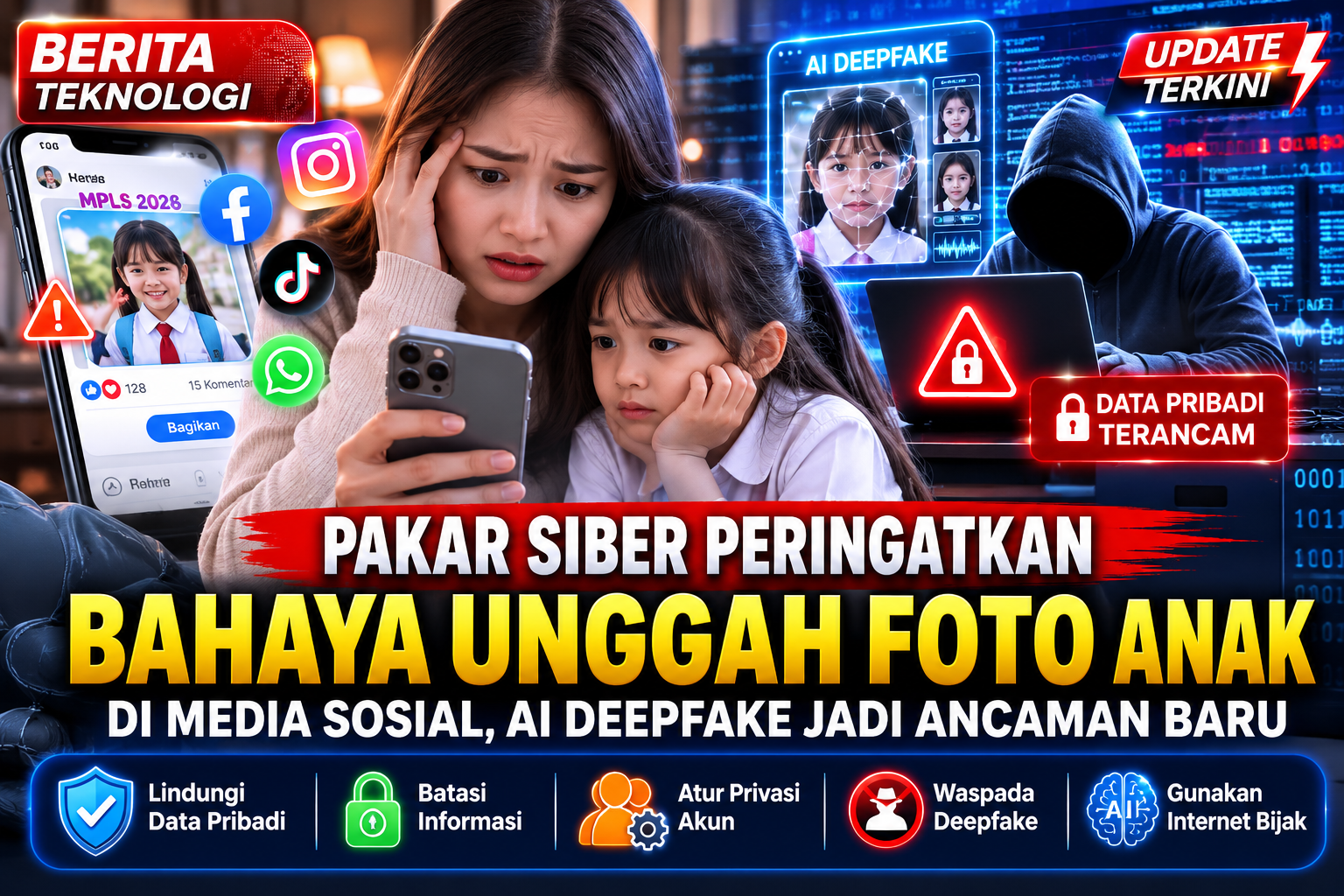 Pakar Siber Peringatkan Bahaya Unggah Foto Anak di Media Sosial, AI Deepfake Jadi Ancaman Baru