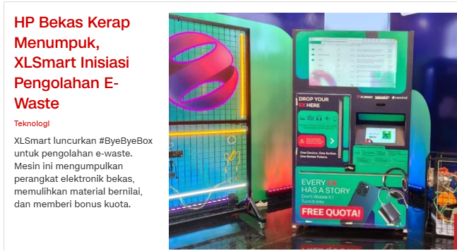 HP Bekas Kerap Menumpuk, XLSmart Inisiasi Pengolahan E-Waste Lewat Program #ByeByeBox
