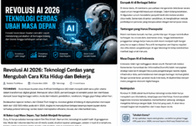 Revolusi AI 2026: Teknologi Cerdas Semakin Mengubah Cara Manusia Bekerja dan Beraktivitas